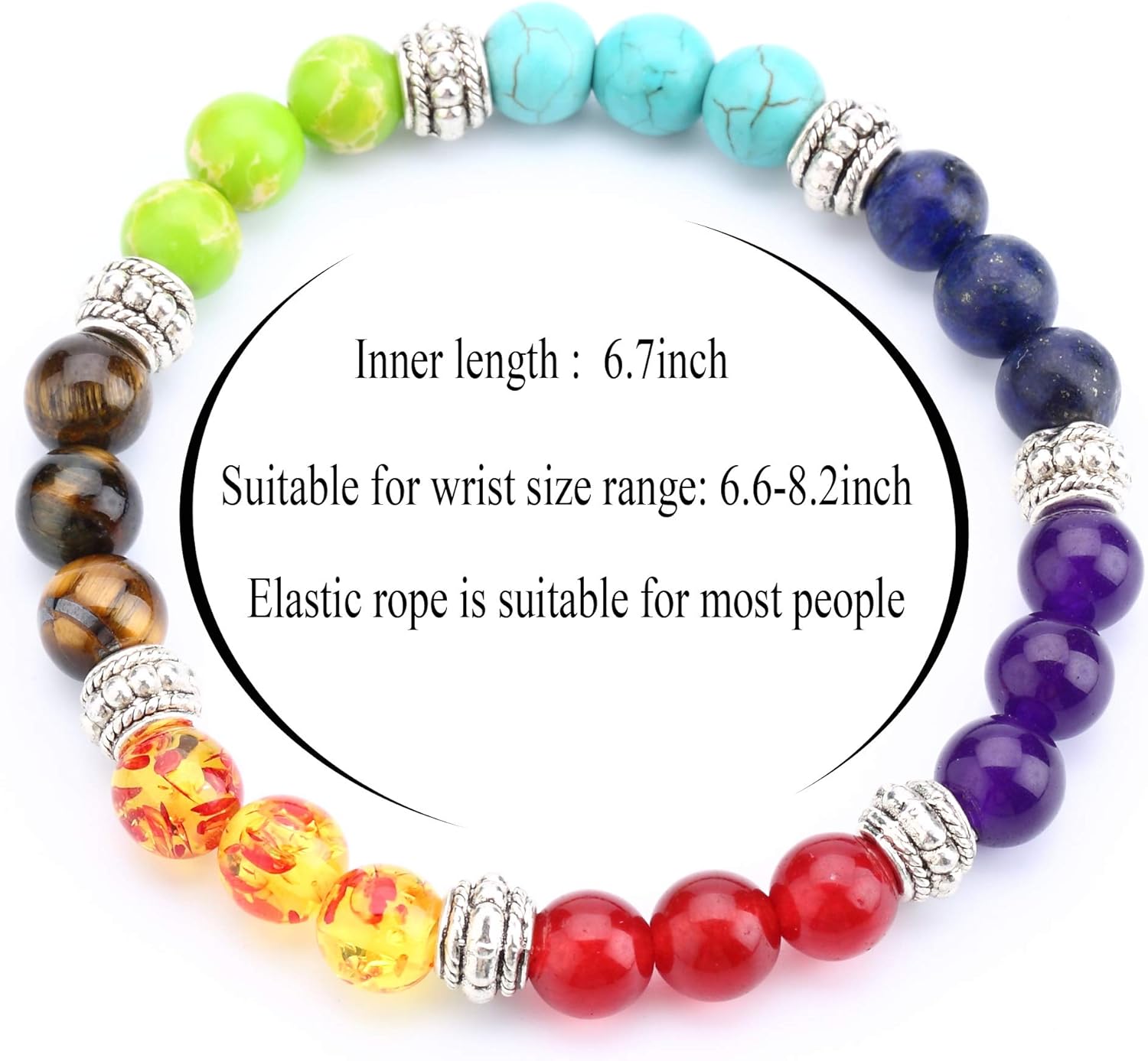 Men Women 8mm Lava Rock 7 Chakra Beads Chakra Bracelet Braided Rope Natural Stone Yoga Bracelet Bangle - Image 2