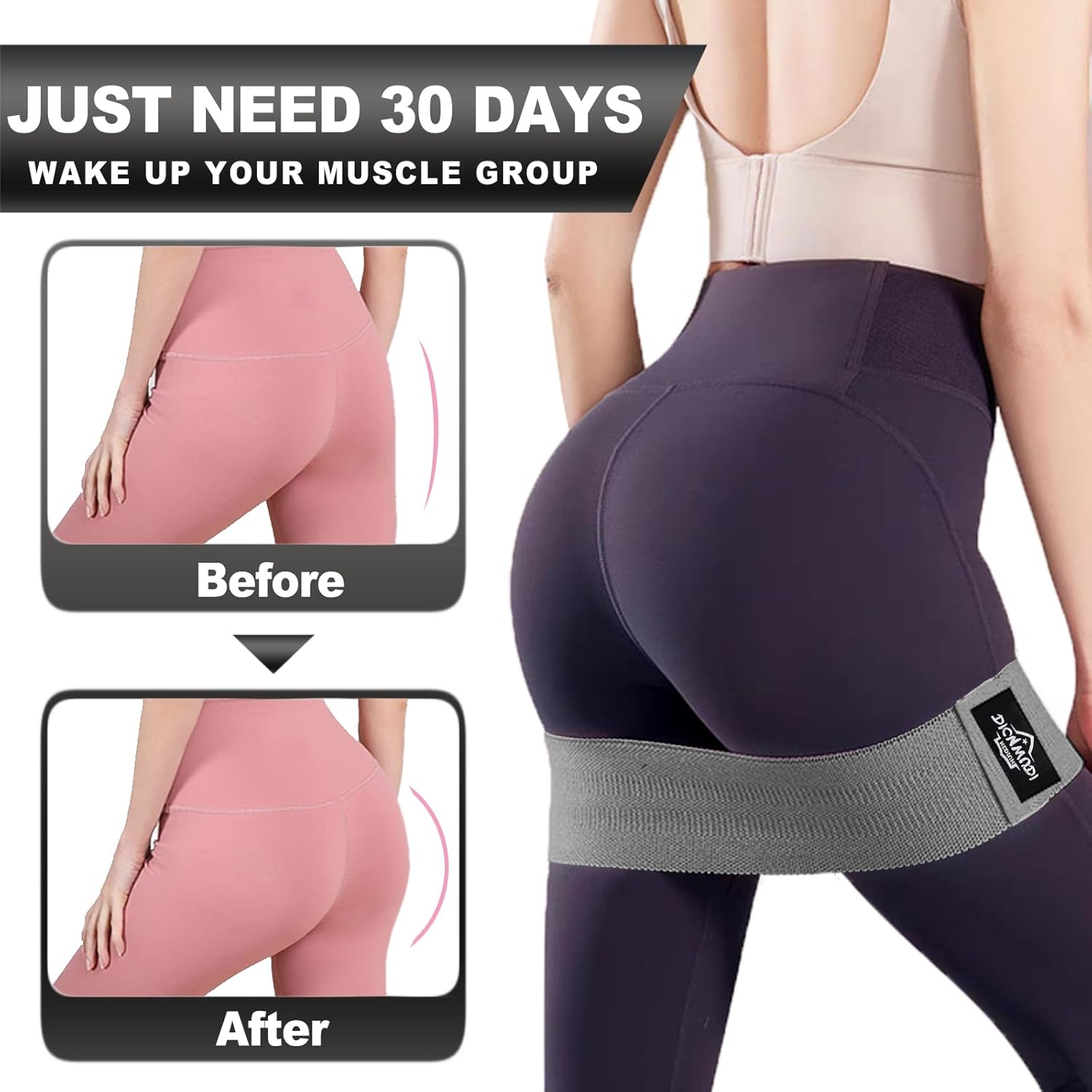 DICYWUDI Yoga Mat Thick, 6 Fabric Resistance Bands, 2 Pack Yoga Blocks, Home Workout Equipment Essentials Starter Kit for Beginners Full Body Toning - Image 7