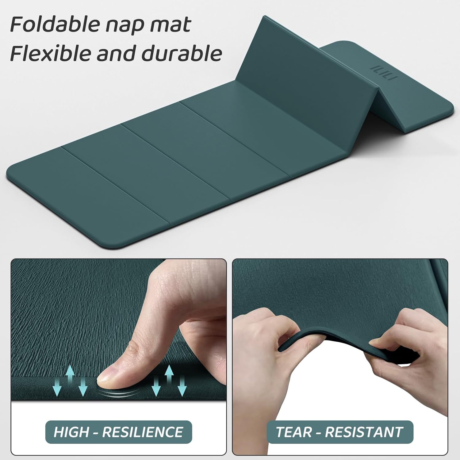 ILILI Foldable Yoga Mat 71 * 24 * 0.3 Inch, Lightweight TPE Non Slip Exercise Mat, Waterproof Portable Fitness Mat for Home Gym, Pilates, Stretching & Daily Workouts - Image 4