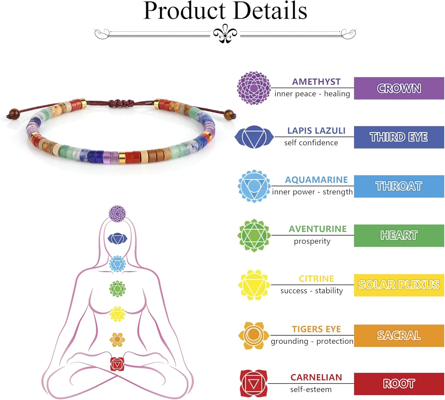 JoycuFF Inspirational Gifts for Women Get Well Soon Thinking of you Gift for Women Healing Natural Stone Bracelets - Image 5