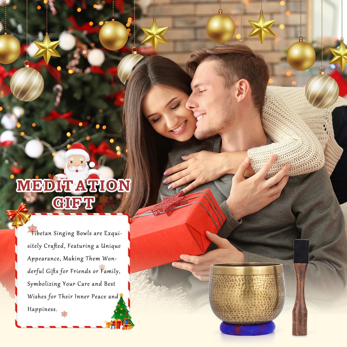 Relaehih Tibetan Singing Bowls Set-Hand-hammered in Nepal Sound Bowl for Meditation, Yoga, Chakra, Meditation Accessories, Unique Gifts for Women, Men (Blue, 5 inch) - Image 8