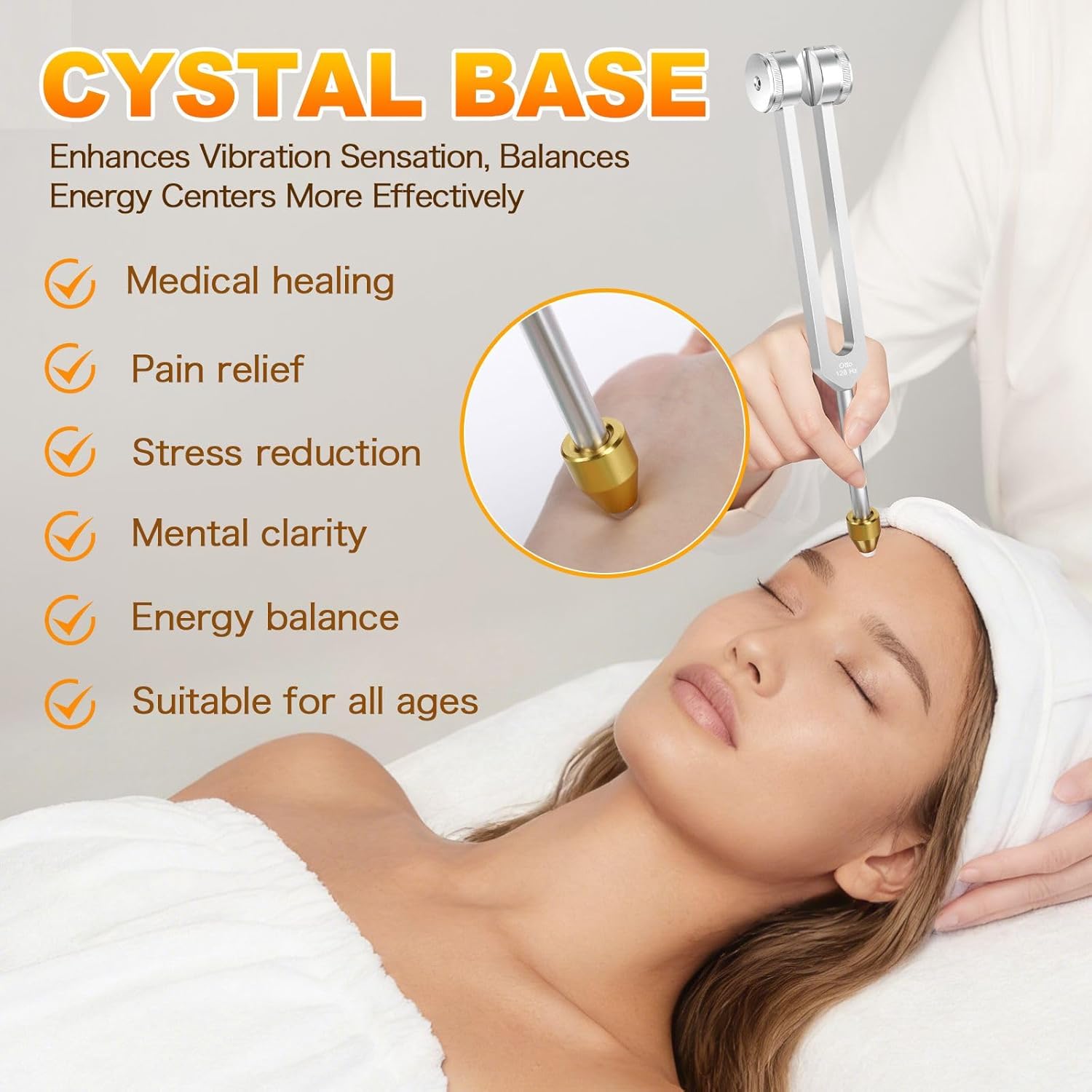 Tuning Forks for Healing Set – 128Hz, 136.1Hz, 256Hz, 384Hz Resonance Sound Healing Instruments, Harmony & Pure Frequency Sound Therapy, Chakra & Frequency Healing, Weighted Medical Grade Tool - Image 6