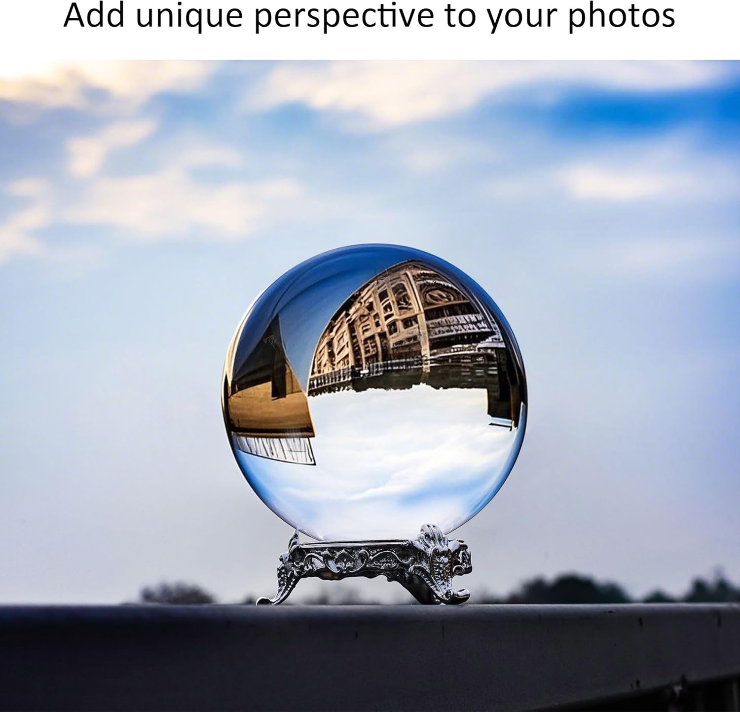 QFkris 80mm Clear Crystal Ball with Stand for Fortune Teller Divination Crystal Sphere for Magic, 3.1inch Decorative Ball for Lensball Photography, Feng Shui - Image 4