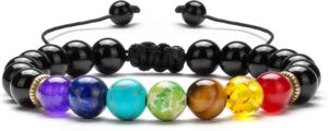 Men Women 8mm Lava Rock Beads Chakr...