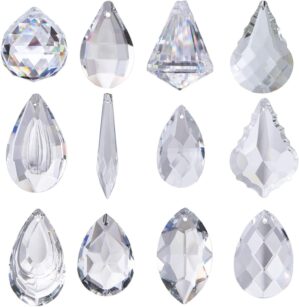 H&D Pack of 12 Clear Crystal C...