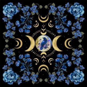 Altar Cloth Moon Star Printed Tarot...