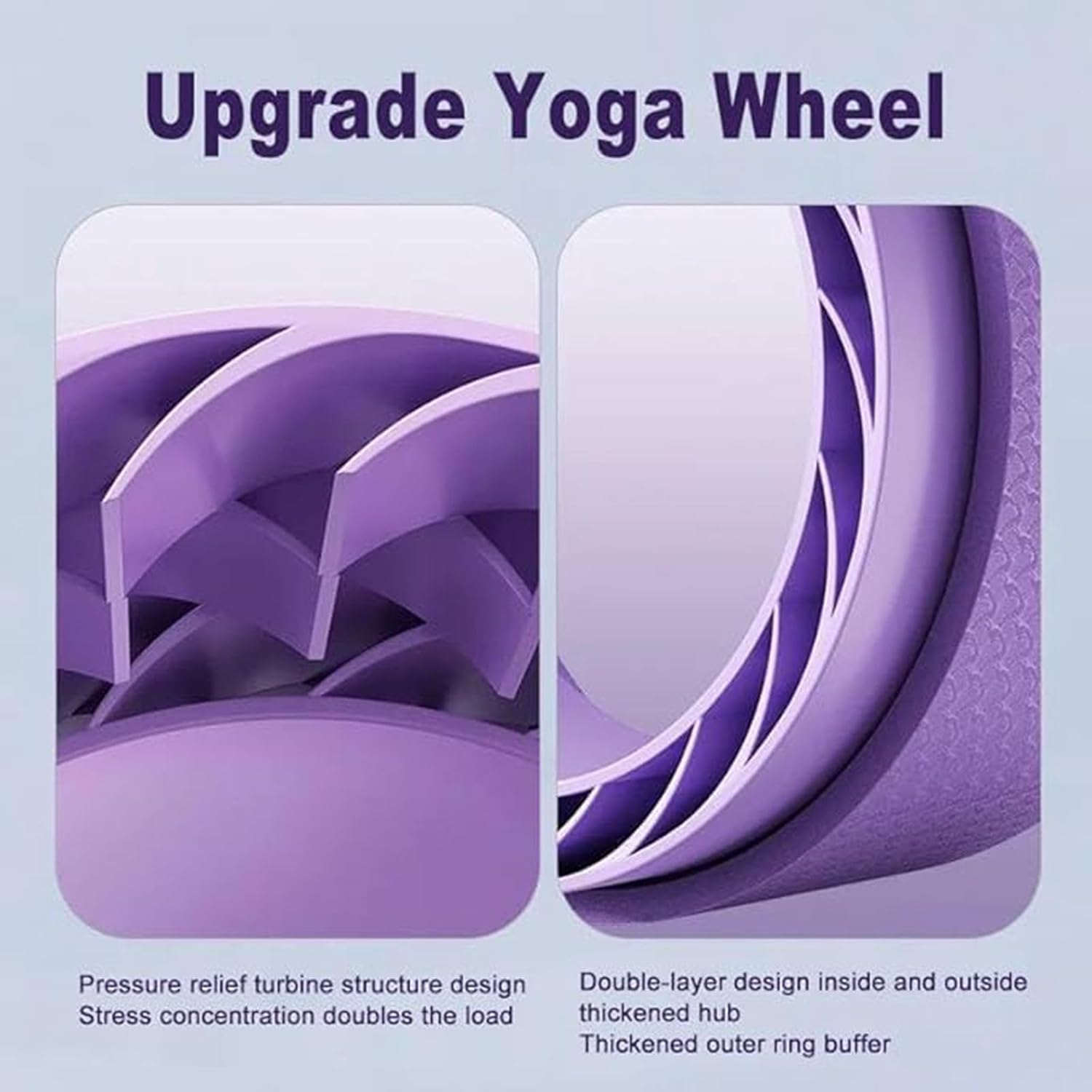 Curve magic wheel:Fit Prop Foam Padded Back Stretcher Wheel with Center Spine Cradle,Yoga Wheel for Improving Yoga Poses, Backbends Balance Stretching PainEssential high-value fitness tool - Image 5