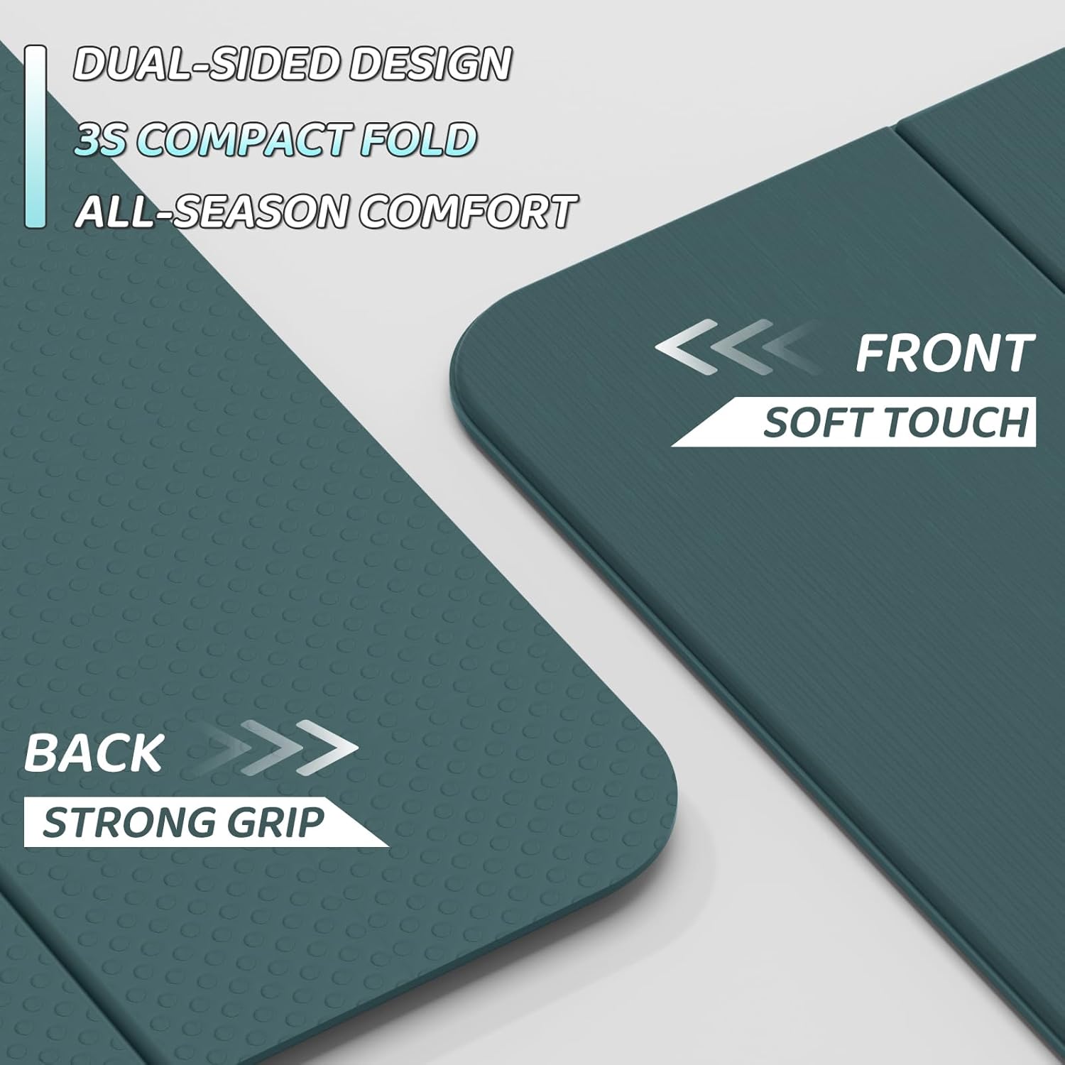 ILILI Foldable Yoga Mat 71 * 24 * 0.3 Inch, Lightweight TPE Non Slip Exercise Mat, Waterproof Portable Fitness Mat for Home Gym, Pilates, Stretching & Daily Workouts - Image 3