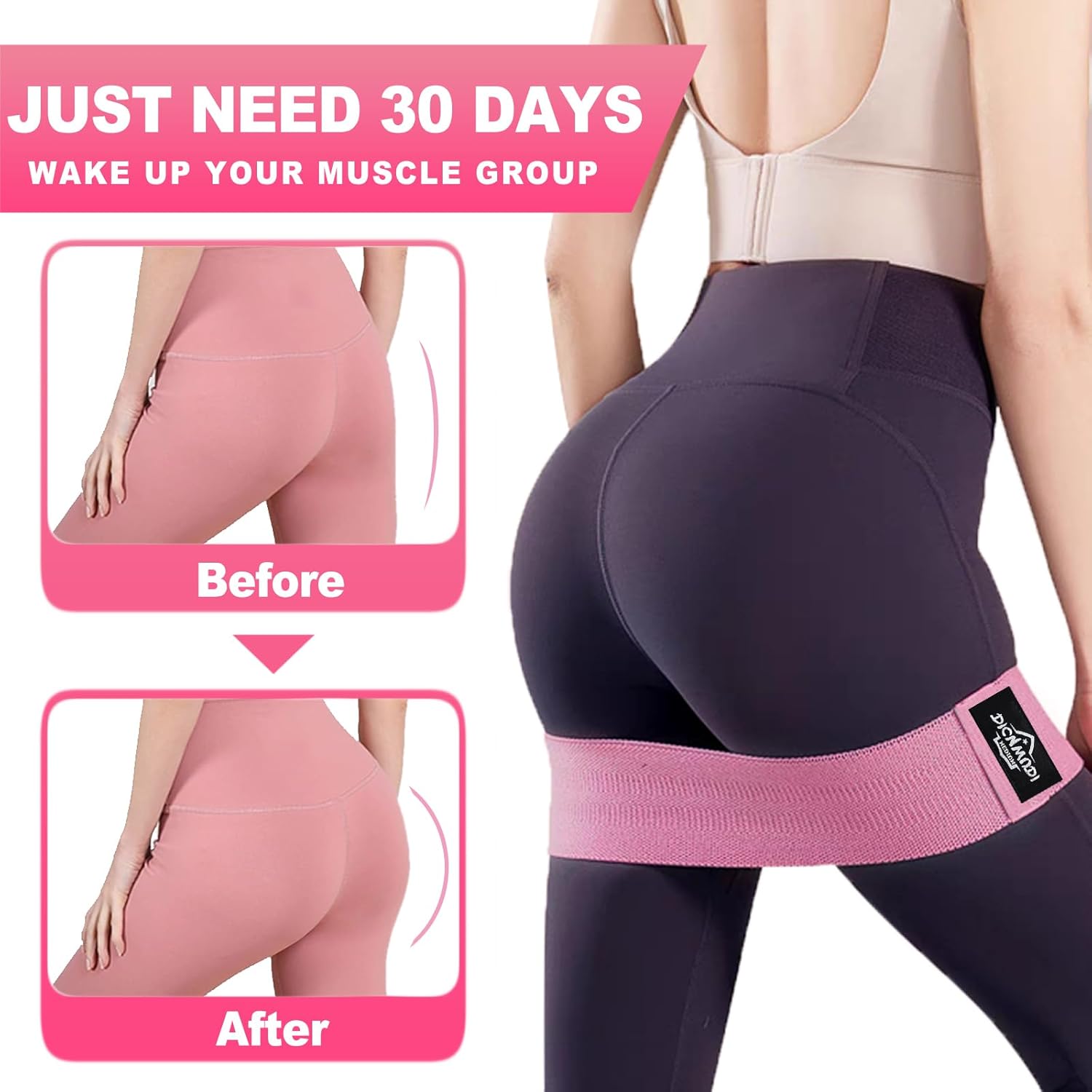 DICYWUDI Yoga Mat Thick, 6 Fabric Resistance Bands, 2 Pack Yoga Blocks, Home Workout Equipment Essentials Starter Kit for Beginners Full Body Toning - Image 7