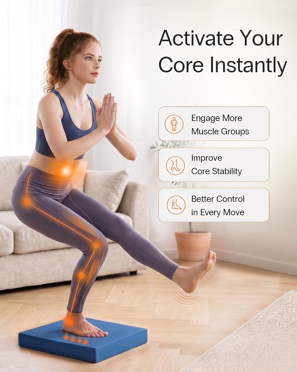 StrongTek Professional Foam Exercise Balance Pad - 15.8" x 13" x 2", High-Density TPE Foam Knee Pad, Non-Slip & Water-Resistant, for Balance Training, Physical Therapy, Yoga, and More - Image 3