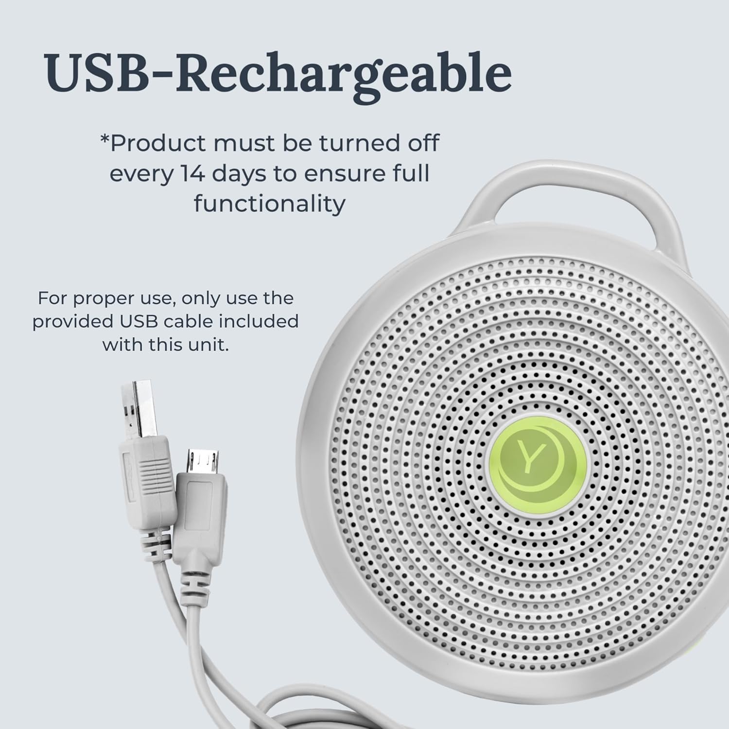 Yogasleep Hushh Portable White Noise Sound Machine for Baby, 3 Soothing Natural Sounds with Volume Control, Compact Size, Noise Canceling for Sleep Aid, Office Privacy, & Meditation, Registry Gift - Image 5