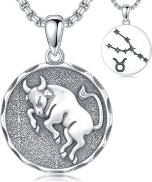 Zodiac Necklace 925 Sterling Silver...