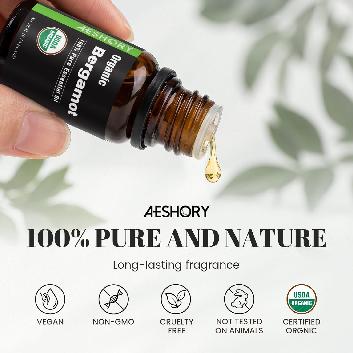 Organic Essential Oils Gift Set, Top 10x10ML-100% Pure Natural Aromatherapy for Diffusers, Humidifiers, Candle Making, Peppermint, Tea Tree, Lavender, Frankincense, Lemongrass, Eucalyptus & More - Image 2