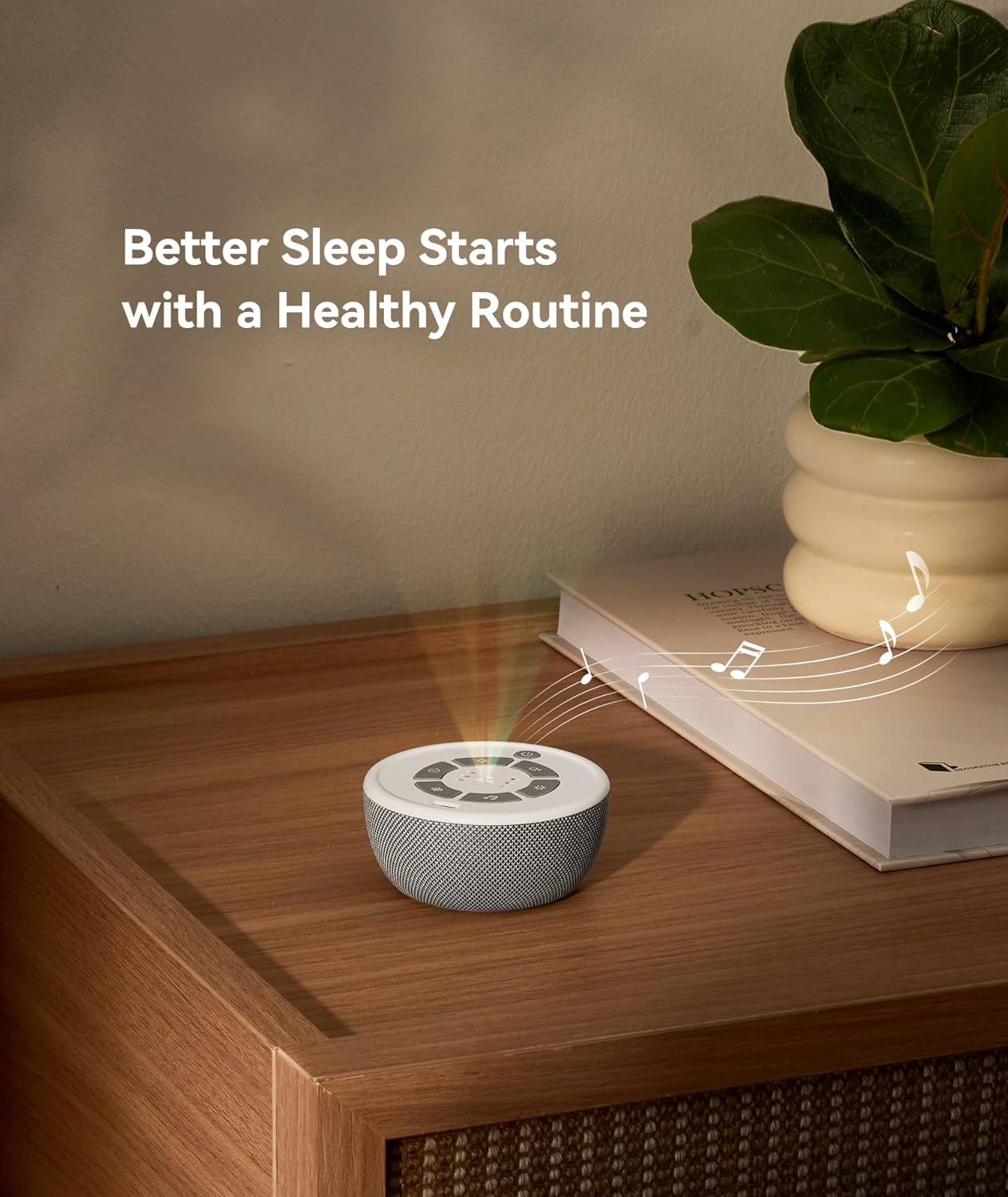 Dreamegg Portable White Noise Sound Machine, 4-7-8 Guided Visual Meditation Breathing Light, 9 Soothing Sounds, Rechargeable Sound Machine for Sleep, Anxiety Relief, Travel, Gifts, Adults - Image 7