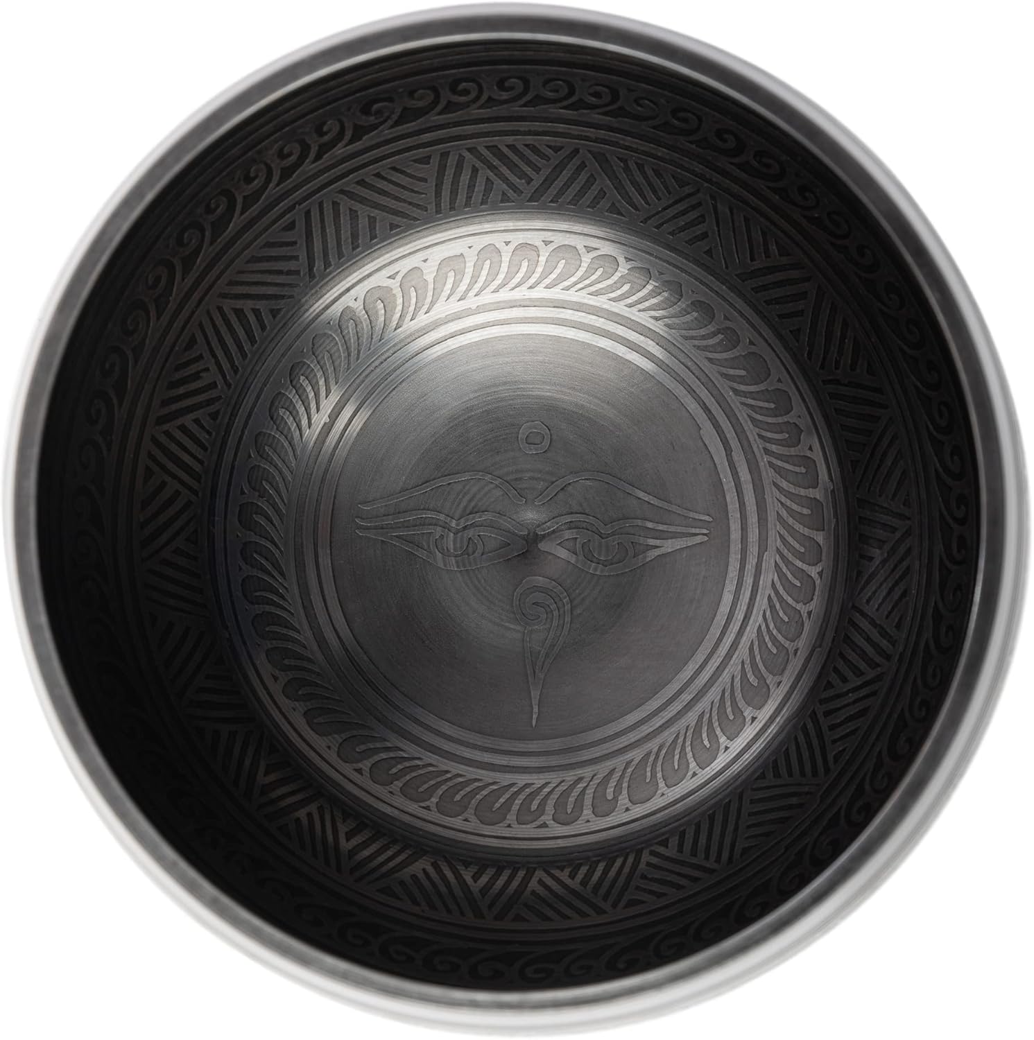Tibetan Singing Bowl Set - Easy To Play Authentic Handcrafted For Meditation Sound Chakra Yoga Healing 4 Inches By Himalayan Bazaar (Black & Orange) - Image 4