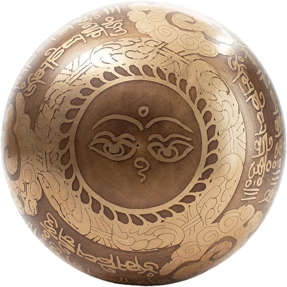 Tibetan Singing Bowl Set – Bronze Master Grade with Pure Tone & Thangka Art – Handmade in Nepal by Himalayan Bazaar (Gold & Yellow) - Image 7
