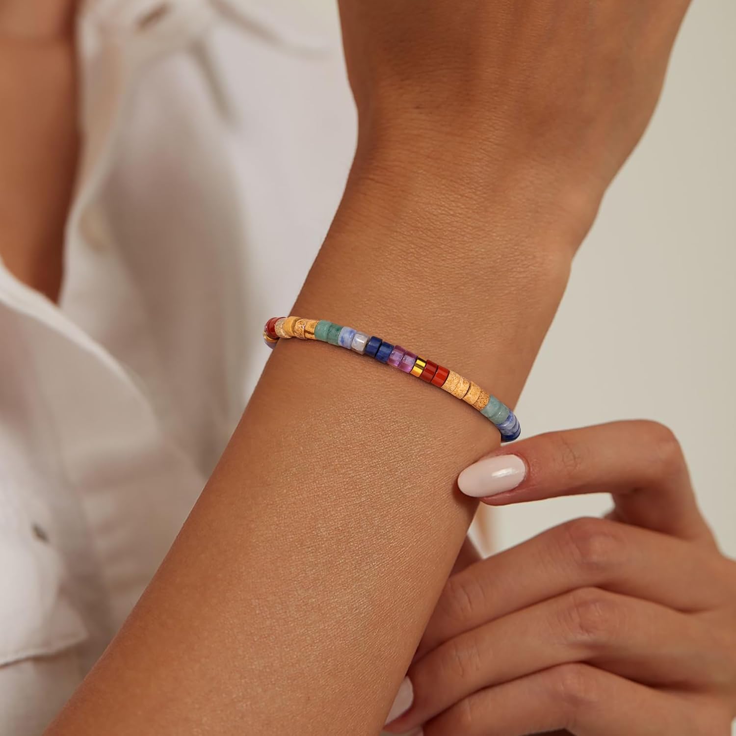 JoycuFF Gifts for Women Inspirational Gifts for Teen Healing Natural Stone Bracelets for Women Friends Sister - Image 2