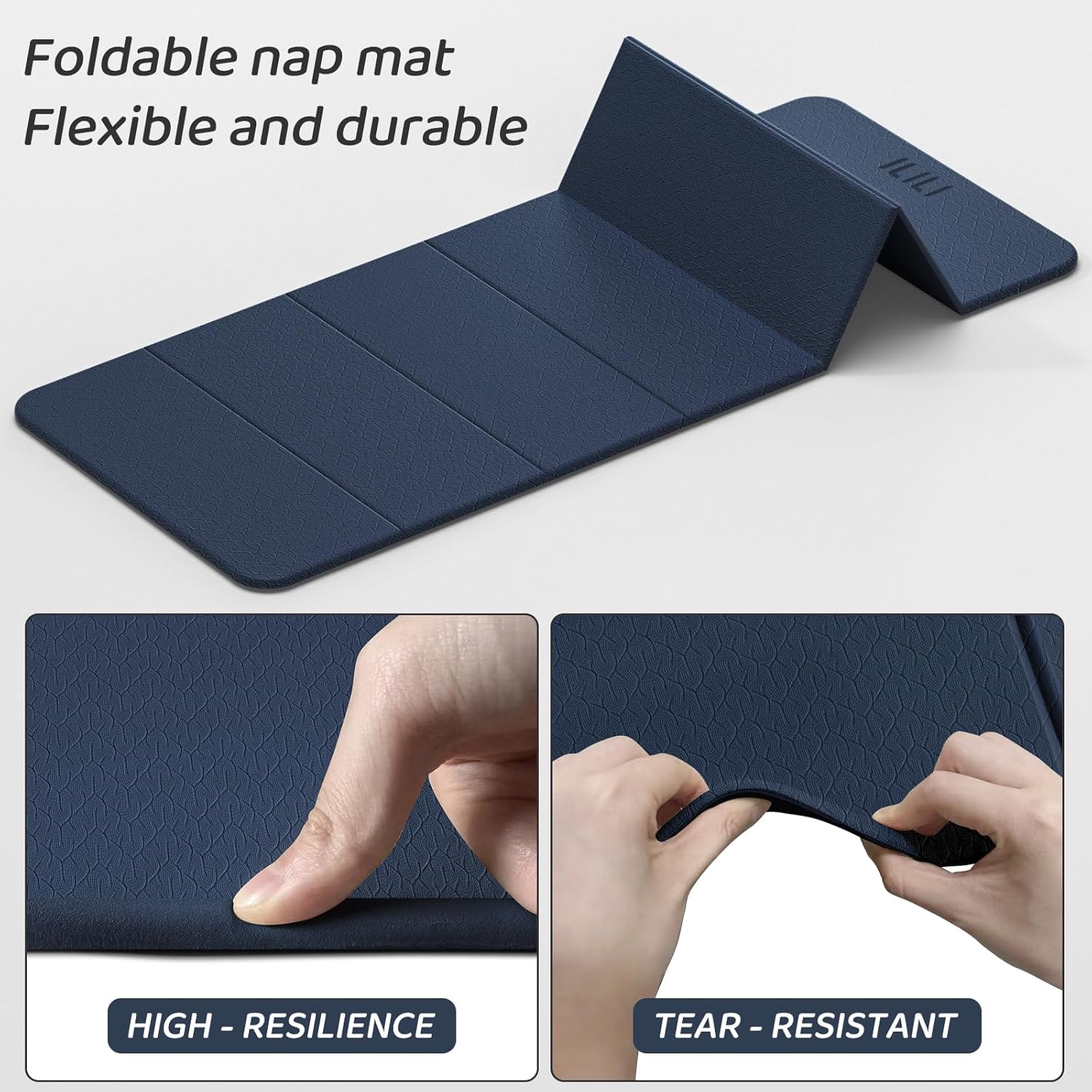 ILILI Foldable Yoga Mat 71 * 24 * 0.3 Inch, Lightweight TPE Non Slip Exercise Mat, Waterproof Portable Fitness Mat for Home Gym, Pilates, Stretching & Daily Workouts - Image 4