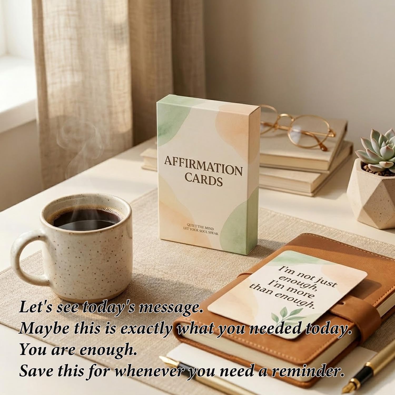Affirmation Cards - Daily Inspirational and Motivational Cards | Best gift for women,Promote self-confidence,Contains no profanity or slang,Self-care - Image 2