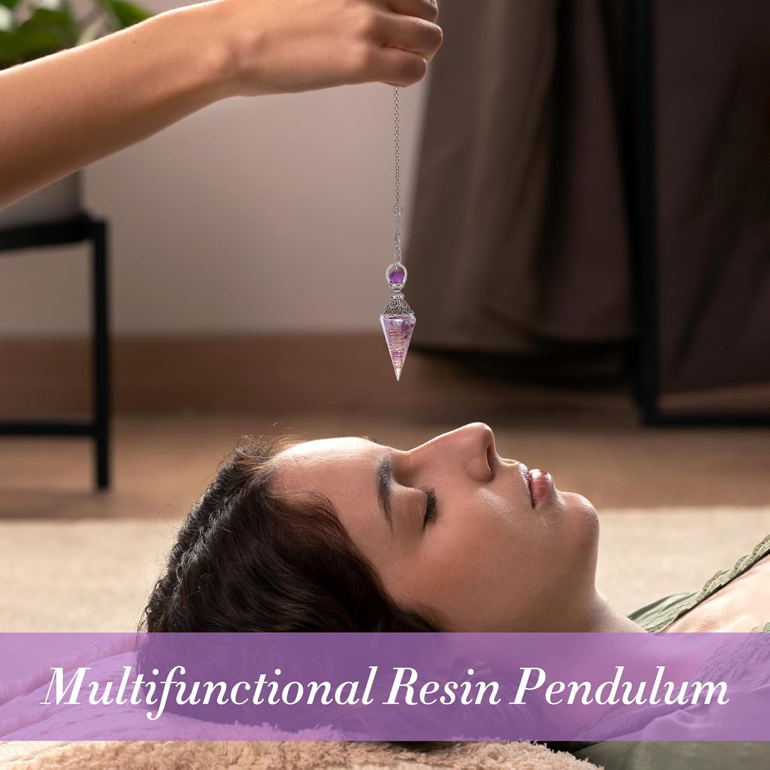 Sibba 3Pcs Pendulum Crystal, Healing Crystal Amethyst Aquamarine Lapis Lazuli Pendulums for Witchcraft Supplies and Divination, Spiritual Pointed Crystals for Dowsing, Meditation, Chakra Healing - Image 6