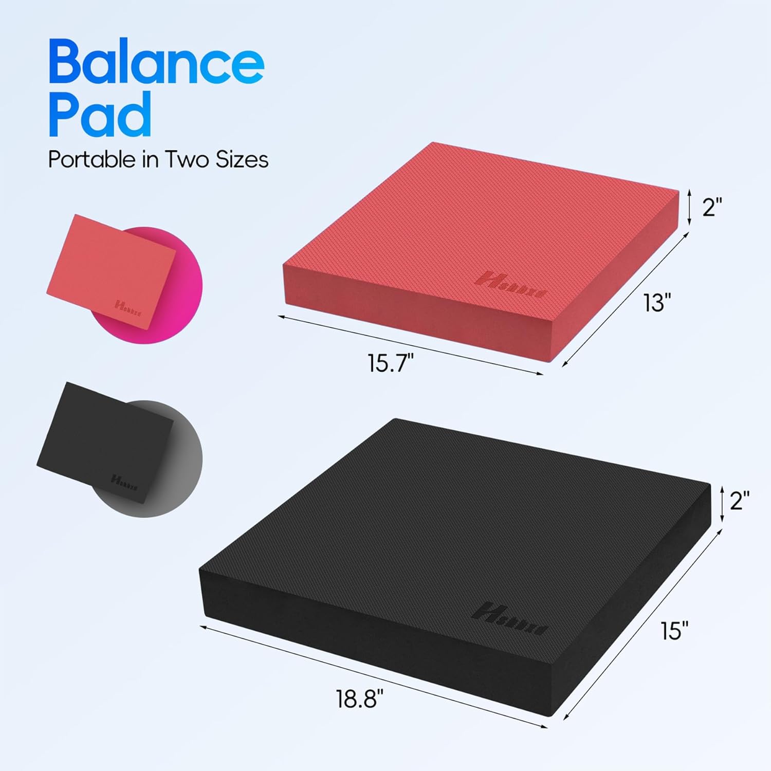 Professional Balance Pad, Nonslip Foam Exercise Balance Pad Cushion for Physical Therapy, Foam Balance Mat for Exercise, Yoga, Fitness, Stability Training and Stretching - Image 2