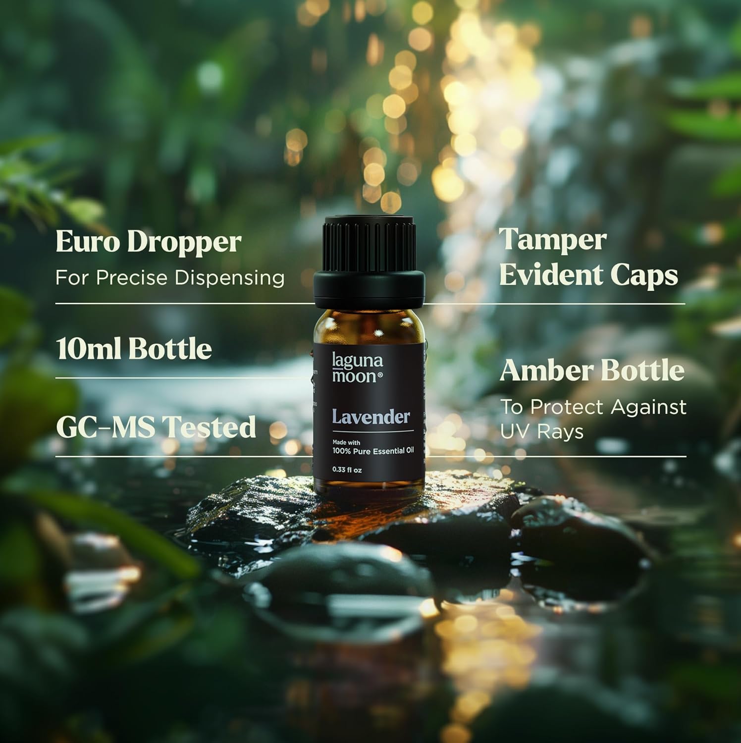 Lagunamoon Essential Oils Aromatherapy Set - 6 Oils for Diffusers, Home Care, Candle Making Scents, Fragrance, Humidifiers, Gifts - Peppermint, Tea Tree, Lavender, Eucalyptus, Orange (10mL) - Image 5