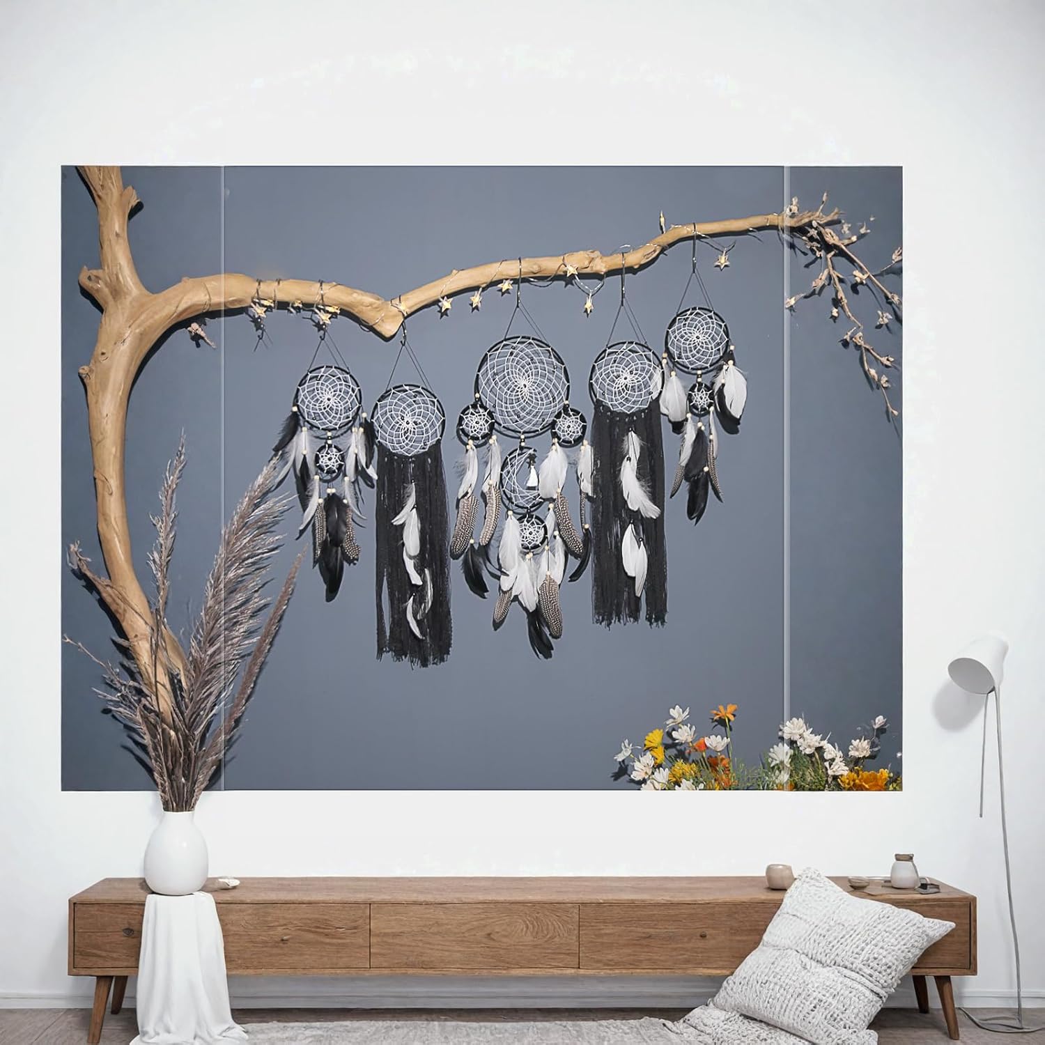 Dream Catcher Wall Decor,Large Boho Dream Catcher with Luxurious Feathers & Beads, Handmade Wall Hanging for Bedroom,Living Room, Gift Ready for Girls & Adults (Camel) - Image 8