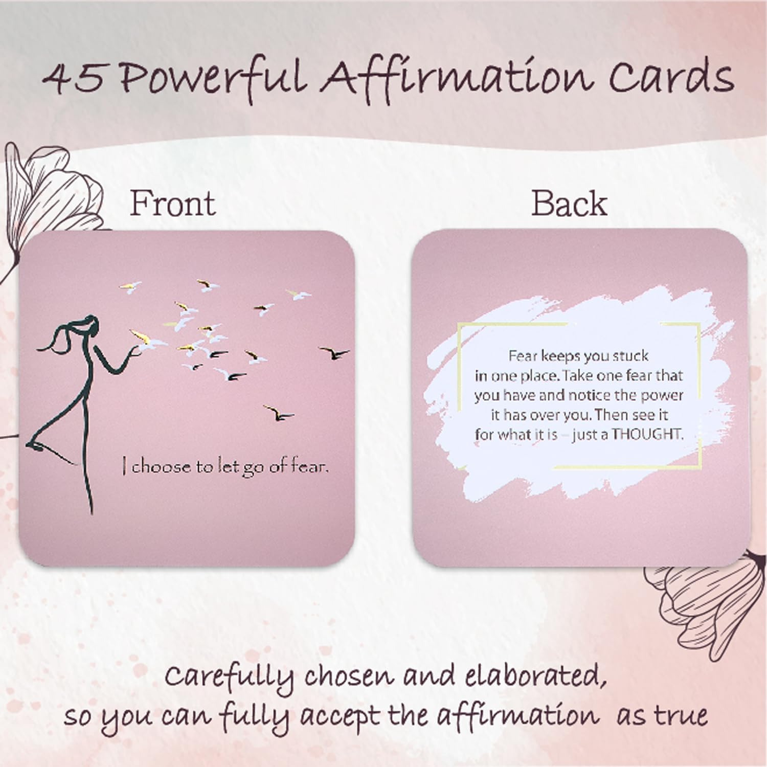 Ariond Happier Me - Daily Positive Affirmation Cards For Self Love | Inspirational Messages | Unique Artwork | Intentional Gift for Mindfulness, Meditation, Yoga, Gratitude, Women & Spirituality - Image 2