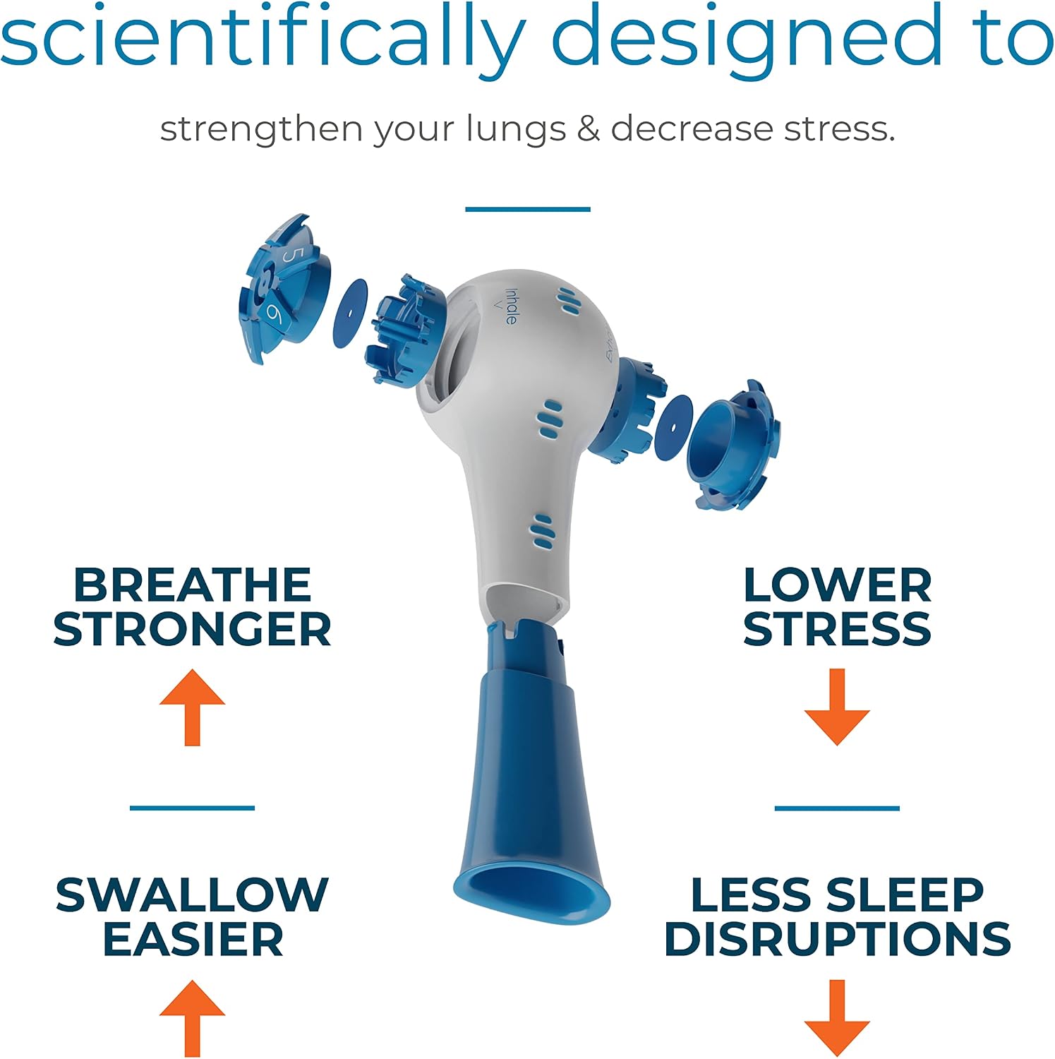 THE BREATHER │ Natural Breathing Exerciser Trainer For Drug-Free Respiratory Therapy │ Breathe Easier with Stronger Lungs │ Guided Mobile Training App Included - Image 2