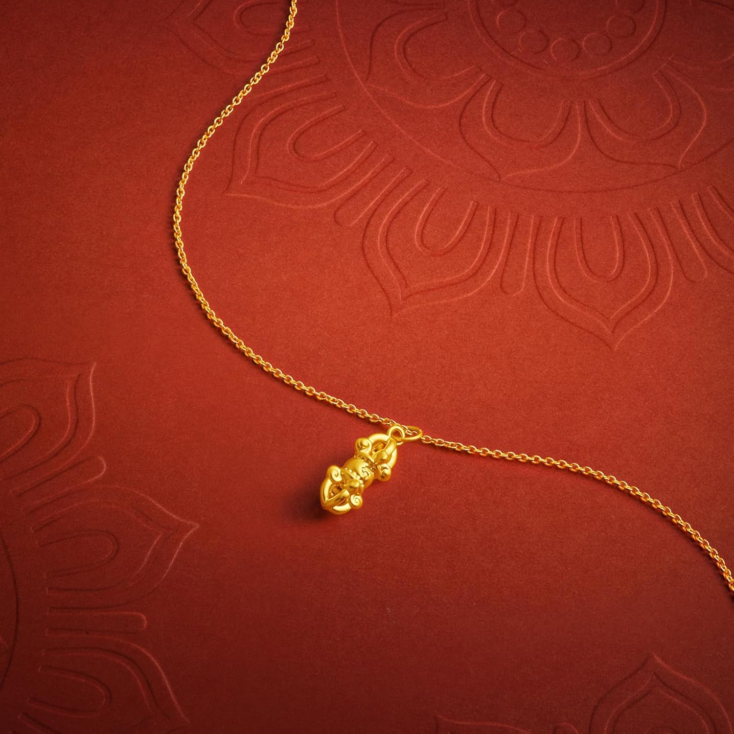 ZHOU LIU FU 24K Solid Gold Pendant Vajra Pendants Protection Spiritual Jewelry Chinese Gift for Men Women Friend Birthday Anniversary Not Include Necklace A0415255 - Image 3