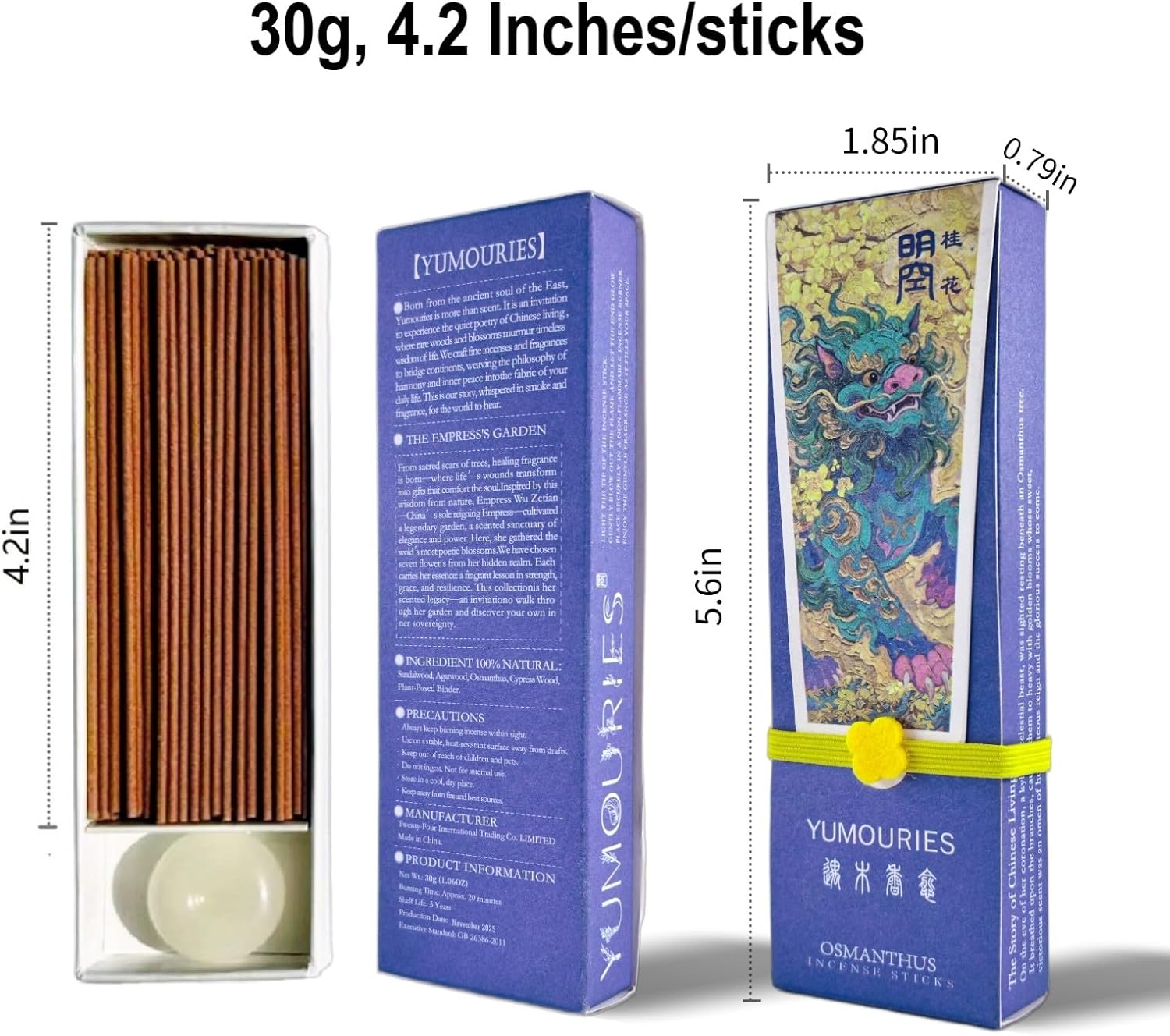 Osmanthus Incense Sticks 30g · Non-Toxic · Low Smoke for Focus | Chinese woody-floral incense, Sandalwood & Agarwood base, No bamboo core,20-min burn,Great for office, study &Meditation - Image 7