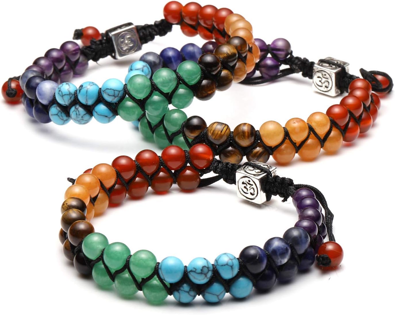 Top Plaza Bead Chakra Bracelet 7 Chakras Healing Crystals Bracelet Yoga Stone Beads Bracelets Meditation Relax Anxiety Bangle for Womens Mens - Image 4