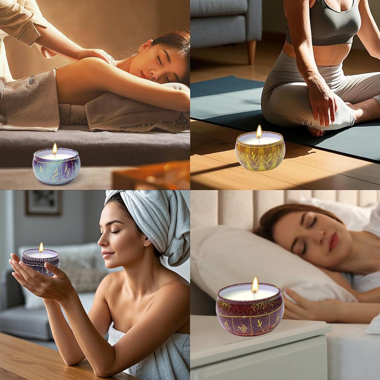 Zodiac Scented Candles Gifts Set, 12 Pack Soy Wax Travel Aromatherapy Candles with Essential Oils, Astrology Constellation Candle Set for Birthday, Mother's Day, Relaxation, Home Decor - Image 4