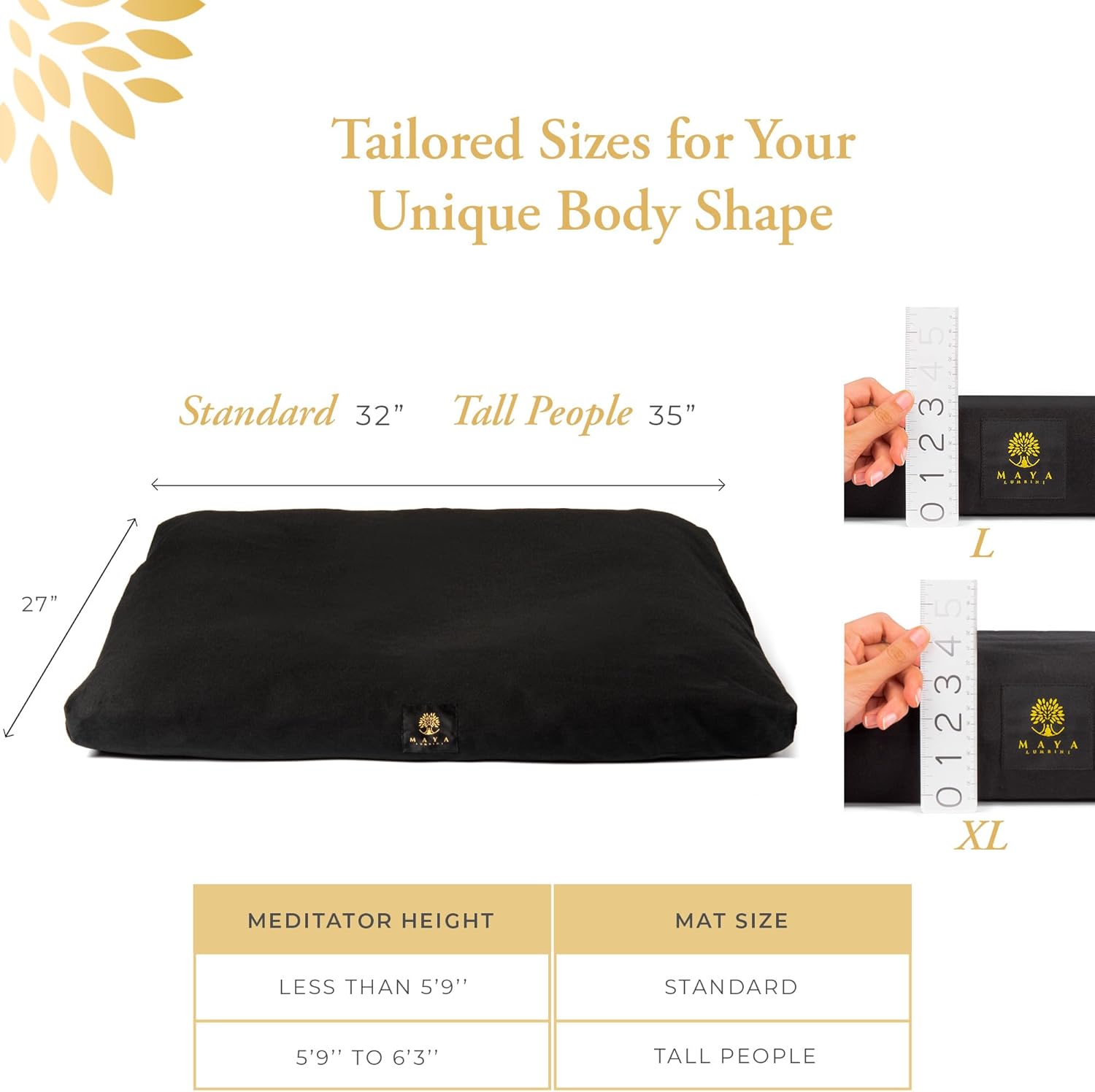 Organic Meditation Mat Zabuton/Floor Pillow - 3 & 4 Inch Thickness Options - Prevents Knees & Legs Pain - Image 2