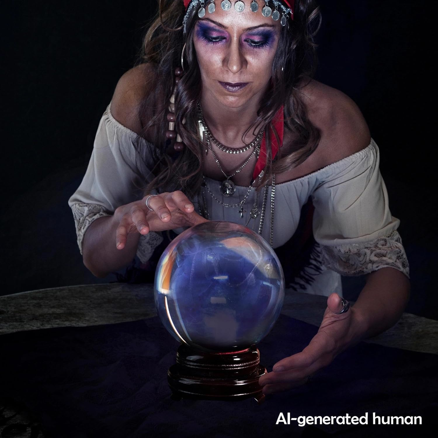QFkris 150mm/6inch Clear Crystal Ball with Wooden Stand Fortune Teller Mystical Quartz Ball Photography Props FengShui Divination Spheres - Image 5