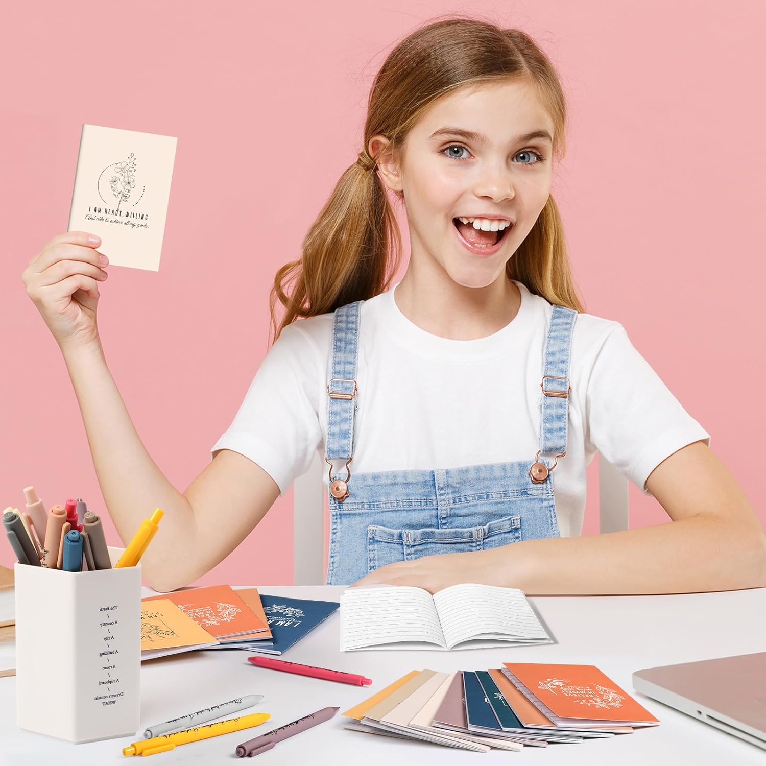 Mooliwe 96 Pcs Positive Affirmation Gift Set Gratitude Notebooks with Pens Small Bags Motivational Encouragement Notepads Daily Affirmations Journal for Women Stress Relief Self Care (Simple) - Image 6