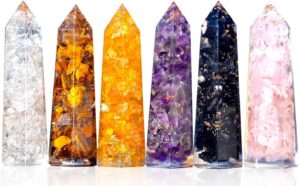 Healing Crystal Wand Set of 6 Orgon...