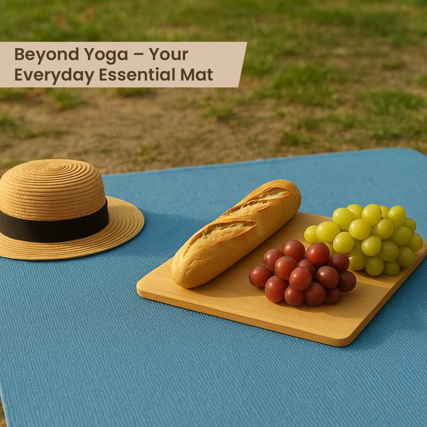 LFH Home Handmade Cotton Yoga Mat Cotton Rug picnic mat For Exercise, Workout, Fitness - Perfect Heavy Quality Eco Friendly Natural Cotton Woven Reversible Yoga Mats for Men & Women - 72x26 Inch. - Image 3