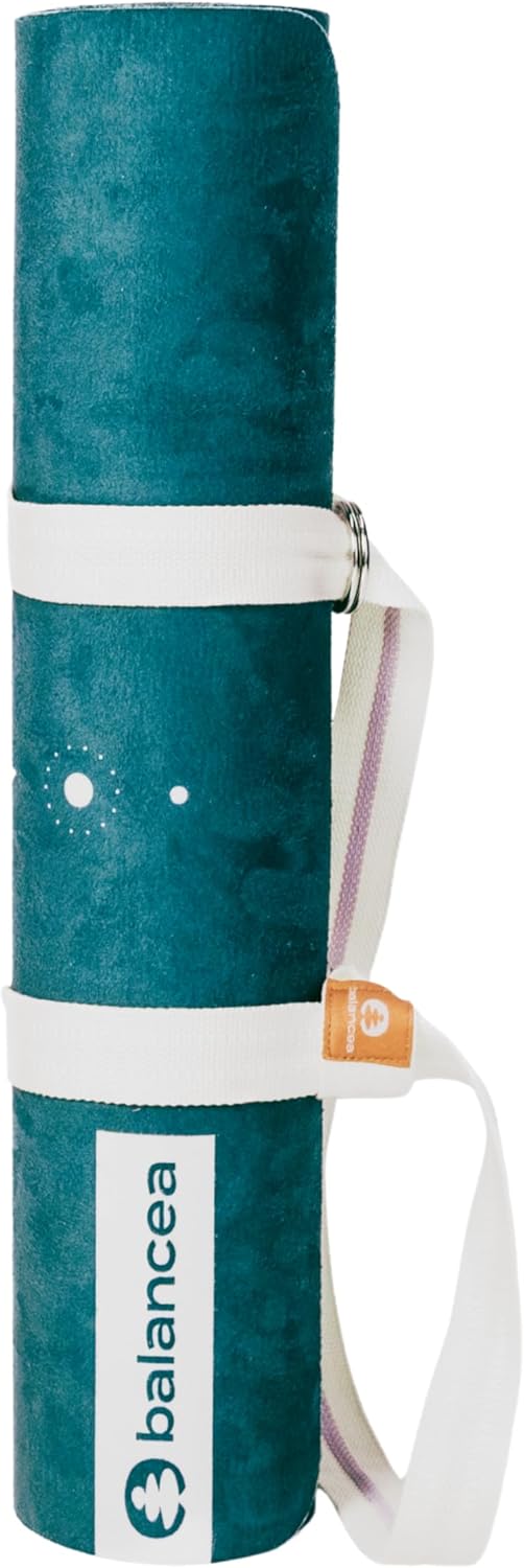 Yoga Mat With Strap 5mm Non Slip Suede & TPE - Eco-Friendly Fitness & Exercise Mat for Home Gym, Pilates, Hot Yoga, and Meditation - Lightweight Durable 72 x 24 inch Workout Mat for Women, Men - Image 5