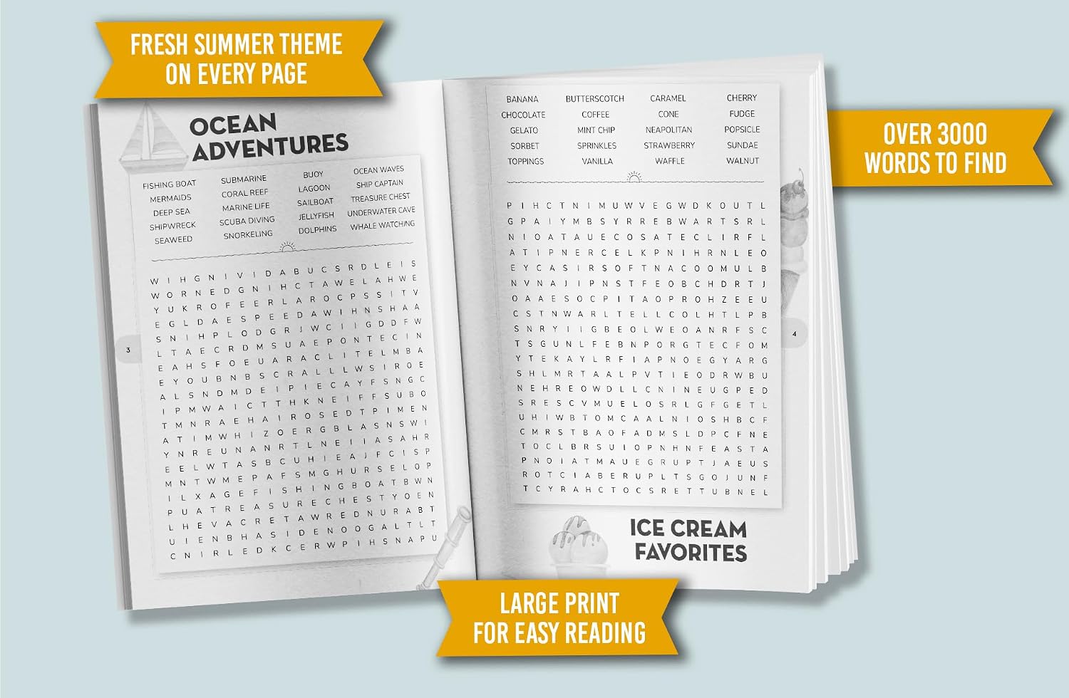 Relaxing Summer Word Search for Adults: Large Print Word Puzzles for Stress Relief and Beachside Relaxation (Word Find Books For Adults) - Image 3