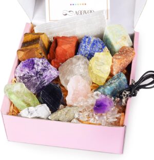 AOOVOO 17Pcs Crystals and Healing S...
