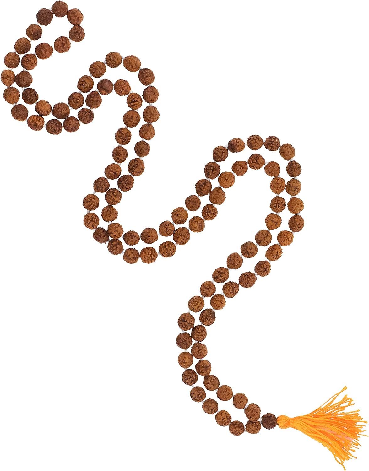 Mandala Crafts Rudraksha Mala 108 Beads - Rudraksha Beads - Nepal Rudraksha Seed Japa Mala Tibetan Prayer Beads for Rudraksha Necklace Men Women Meditation Yoga - Image 3