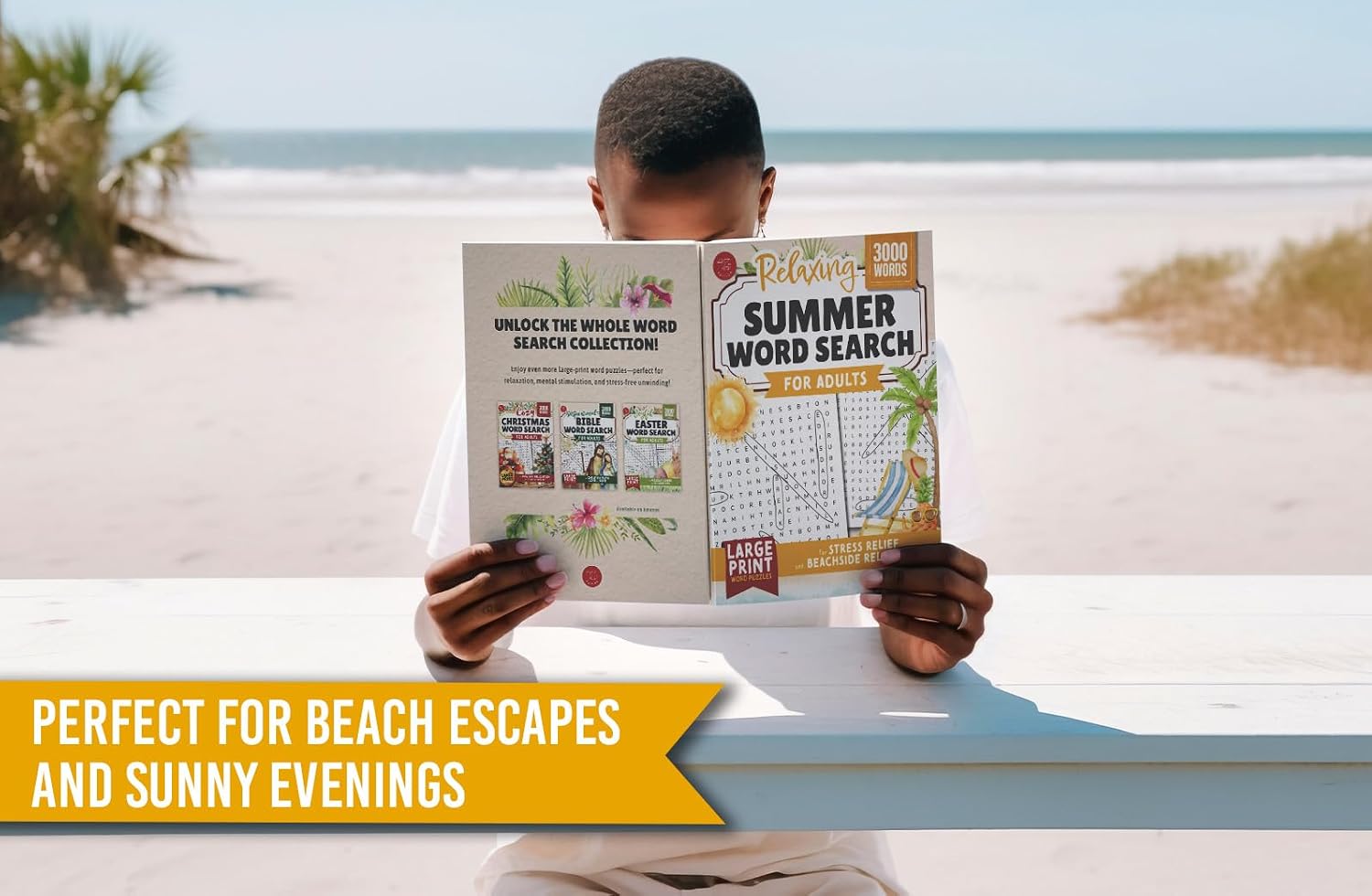 Relaxing Summer Word Search for Adults: Large Print Word Puzzles for Stress Relief and Beachside Relaxation (Word Find Books For Adults) - Image 4