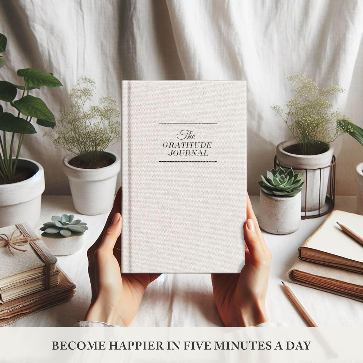 The Gratitude Journal for More Happiness, Optimism, Affirmation & Reflection - An Effective Manifestation Guide Journal, Undated Daily Journals for Women & Men (Beige) - Image 6