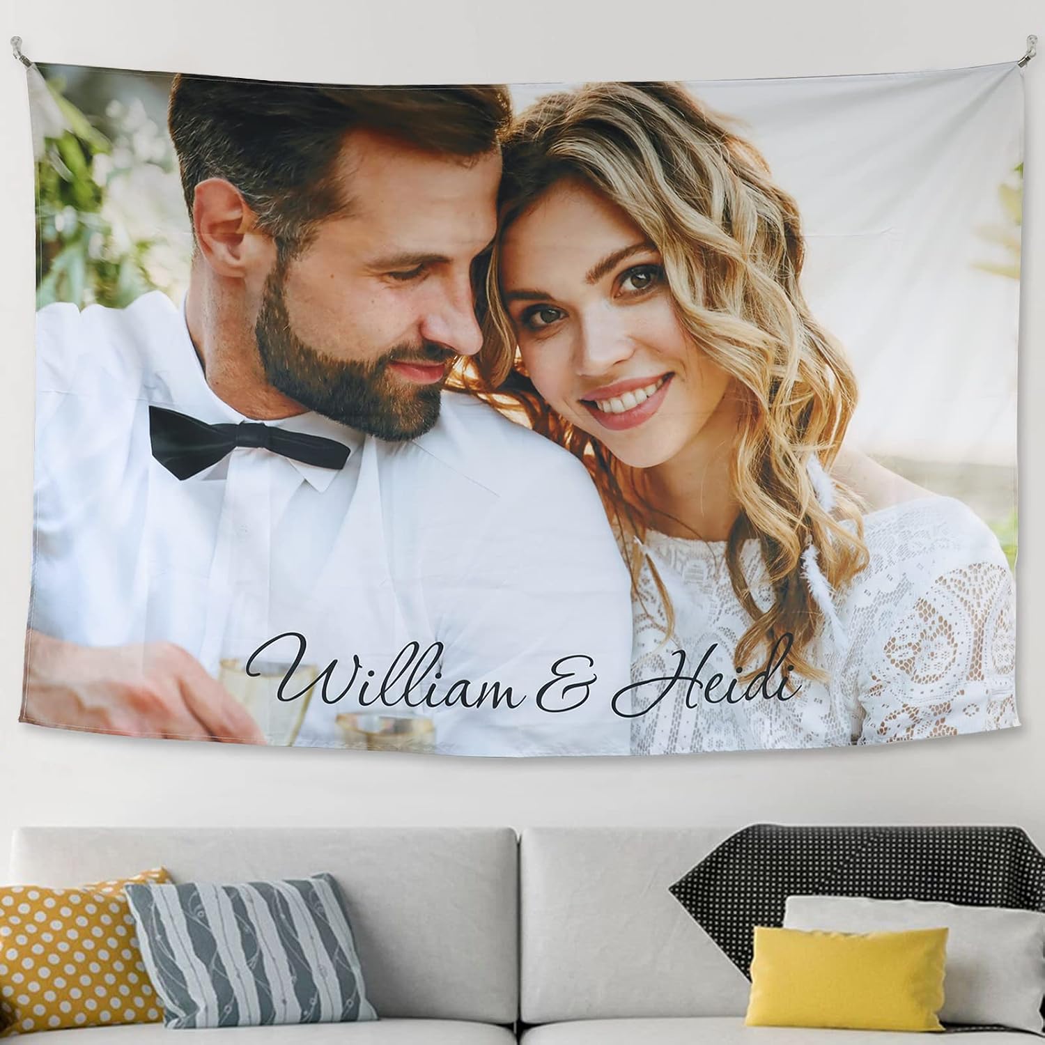XIAYUEHUA Custom Tapestry Upload Image Customized Backdrop Flag for Bedroom Personalized Banners and Signs Wall Hanging Room Decor (90'' x 60'' Horizontal) - Image 7