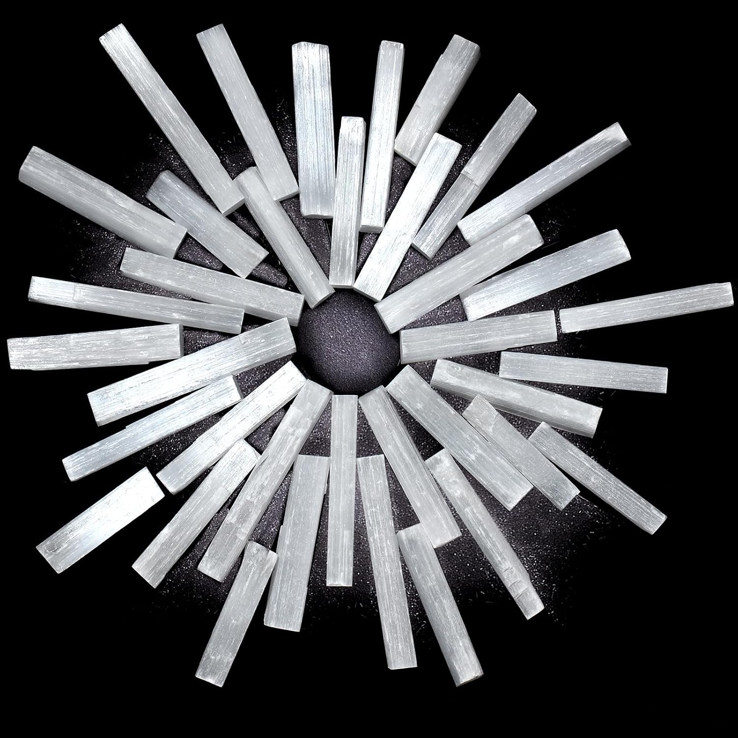 Tessco for you 12 Pieces 3.2 to 4 Inches Selenite Crystal Wands Selenite Sticks White Crystals and Healing Stones Spiritual Long Healing Crystals Stick for Reiki Energy Home Supplies