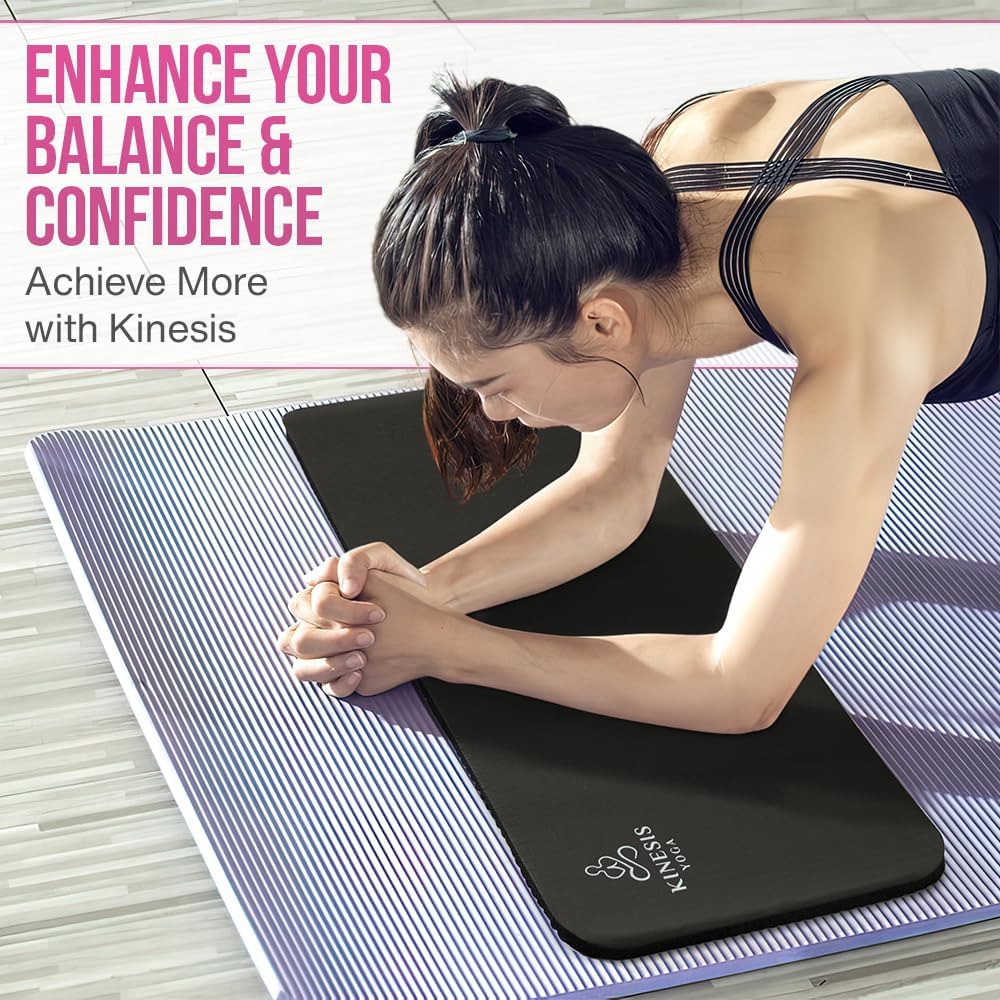 Kinesis Yoga Knee Pad Cushion - Extra Thick 1 inch (25mm) for Pain Free Yoga - Includes Breathable Mesh Bag for Easy Travel and Storage (Does Not Include Yoga Mat) - Image 2