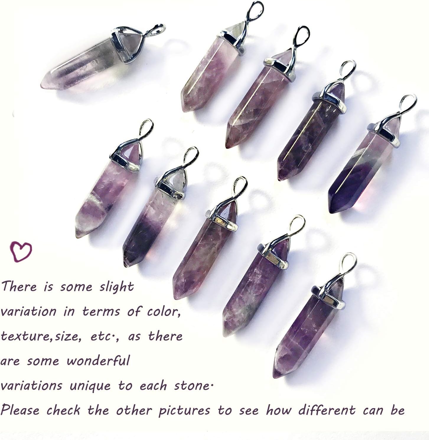 BEADNOVA Crystal Necklaces for Women Crystal Pendant Gemstone Necklace for Spiritual Energy Healing Hexagonal Pendant Divination for Men (18 Inches Stainless Chain) - Image 6