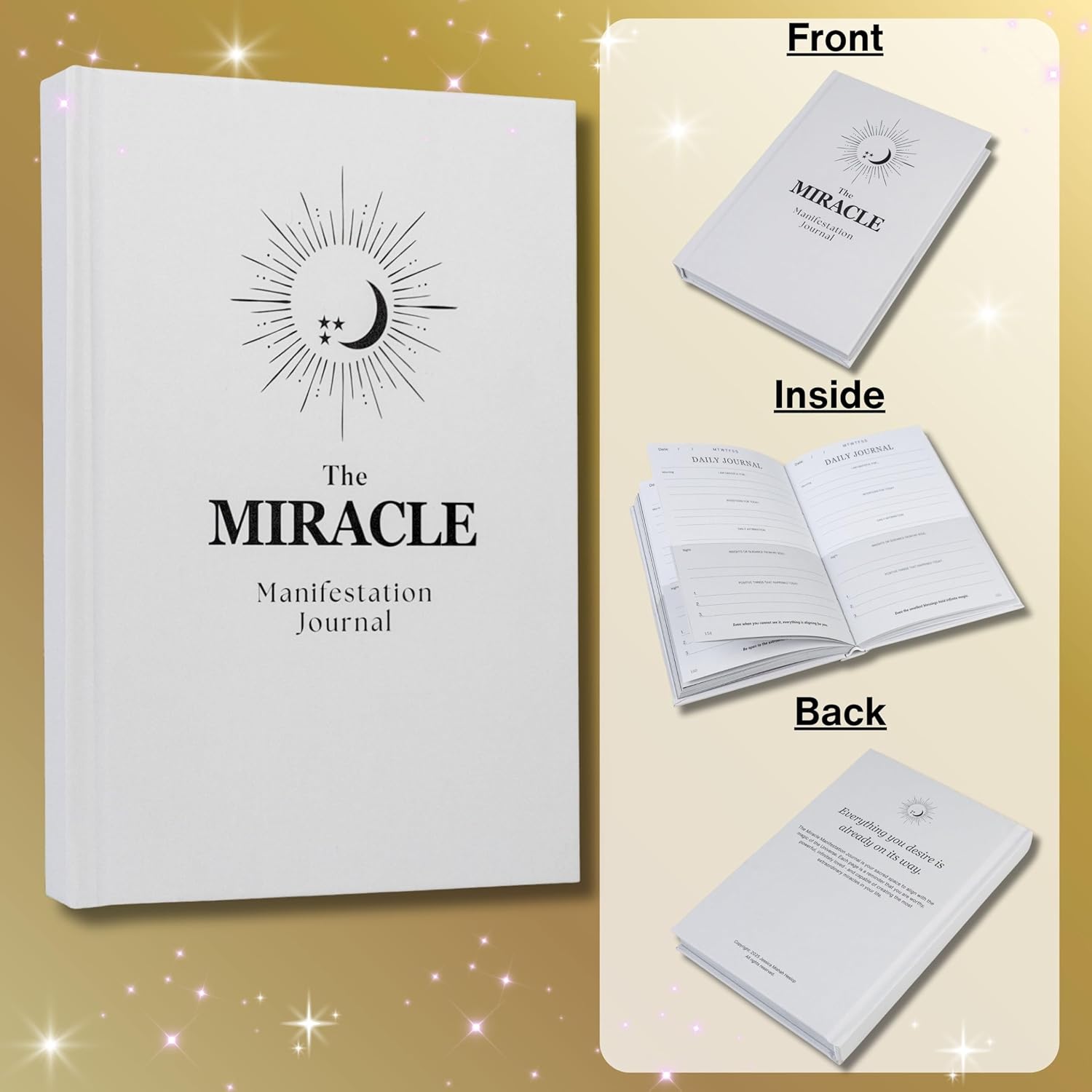Manifestation Journal : The Miracle Journal for Spiritual Growth, 5-Min Guided Daily Journal for Women & Men with Affirmations & Prompts, Undated & Minimalistic - Jessica Heslop - Image 6