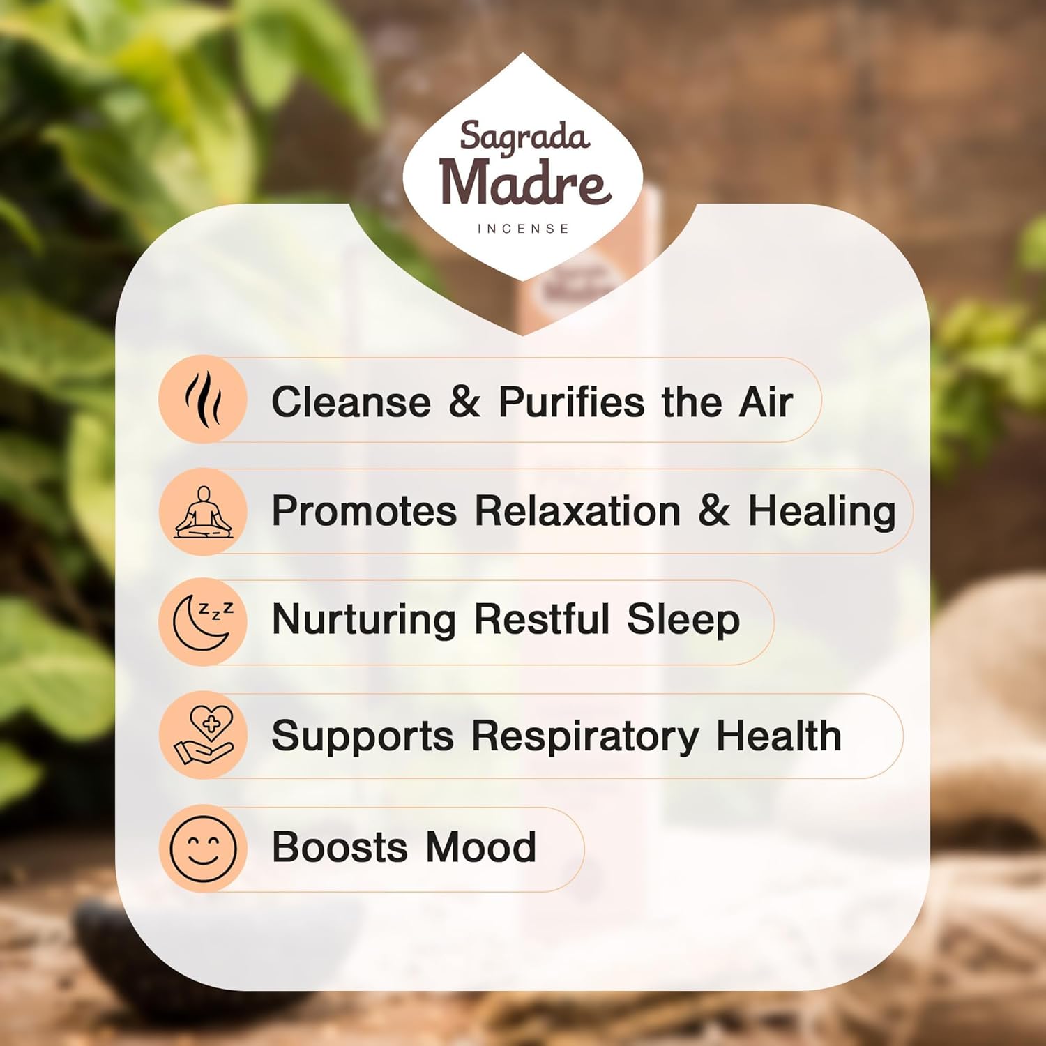Sagrada Madre 8pcs Wildly Harvested Thick Palo Santo Incense Sticks (Copal), 9” Long - Non-Toxic, Aromatic Incense Sticks (1hr Burning Time) to Heal & Calm Your Body and Environment-Pack x 3 - Image 4